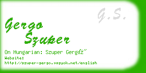 gergo szuper business card